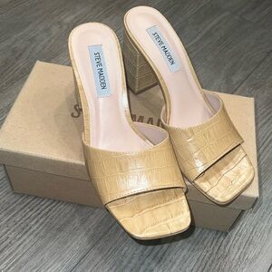 Tan heel sandals